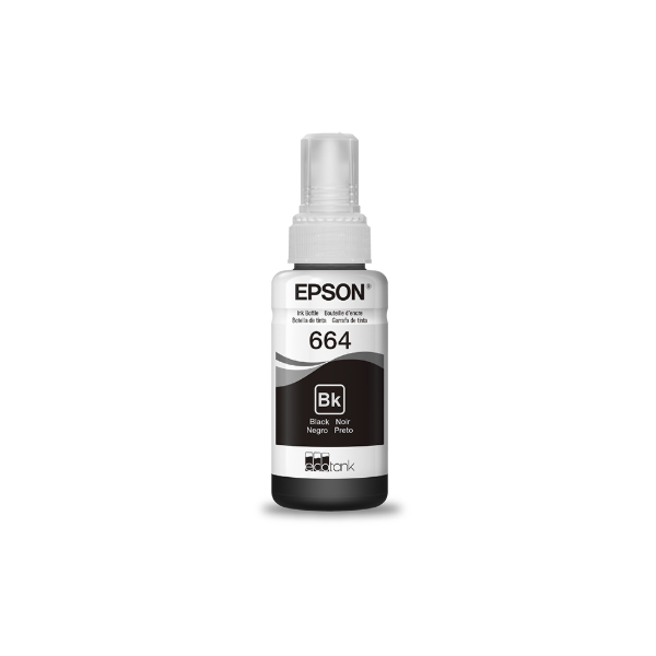GARRAFAREFIL DE TINTA EPSON T664120AL PRETO P L365 L375 L565 L575 L1300 L120 L380 L395 L396