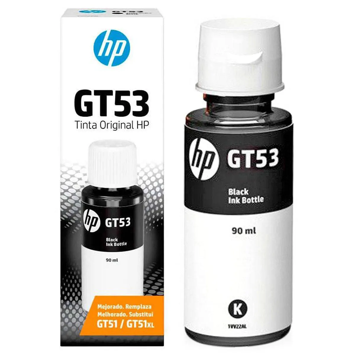 GARRAFA DE TINTA HP INC GT53 PRETO 1VV22AL