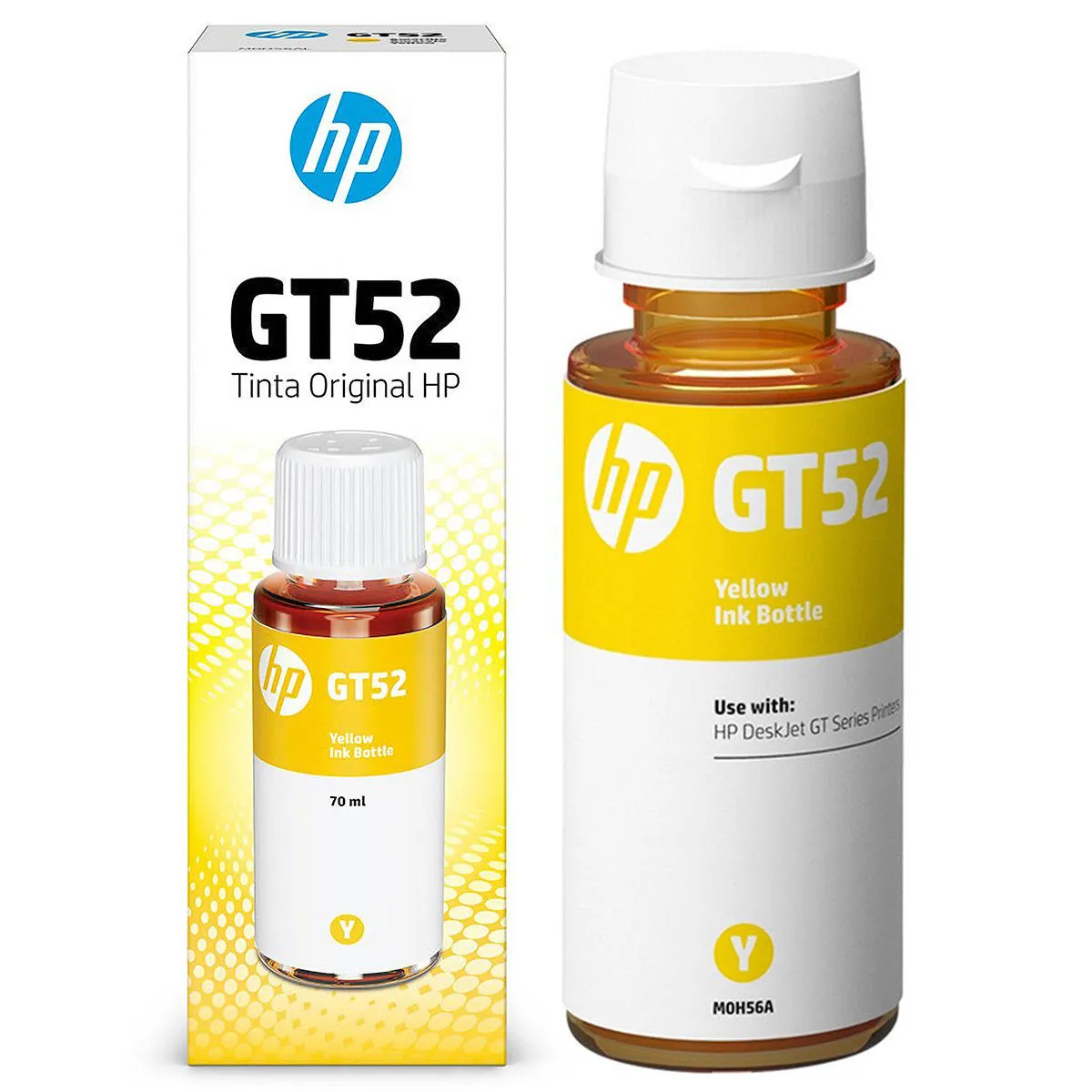 GARRAFA DE TINTA HP INC GT52 AMARELO M0H56AL
