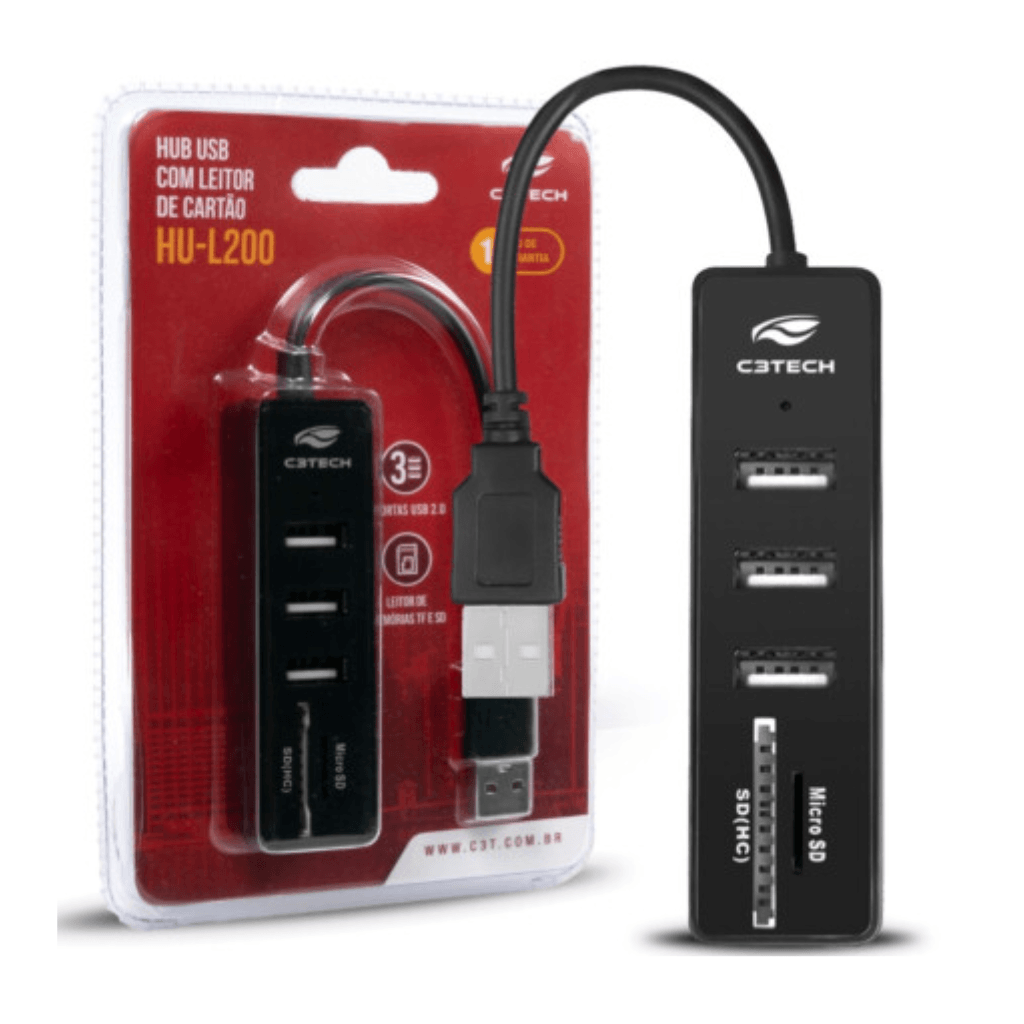 HUB USB C3TECH 20 5 PORTAS HUL200BK