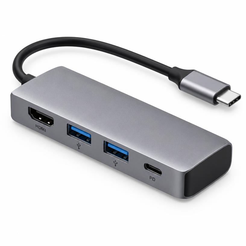 Hub adaptador USB-C 6 em 1